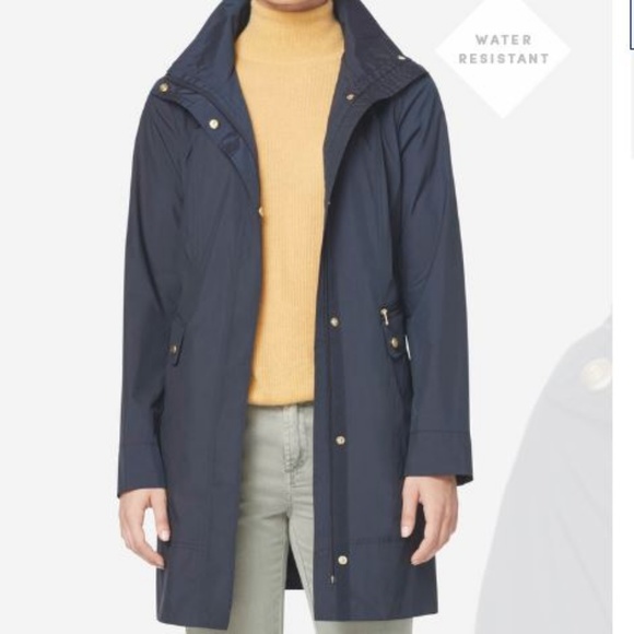 Cole Haan Jackets & Blazers - Cole Haan Long Navy Rain Jacket